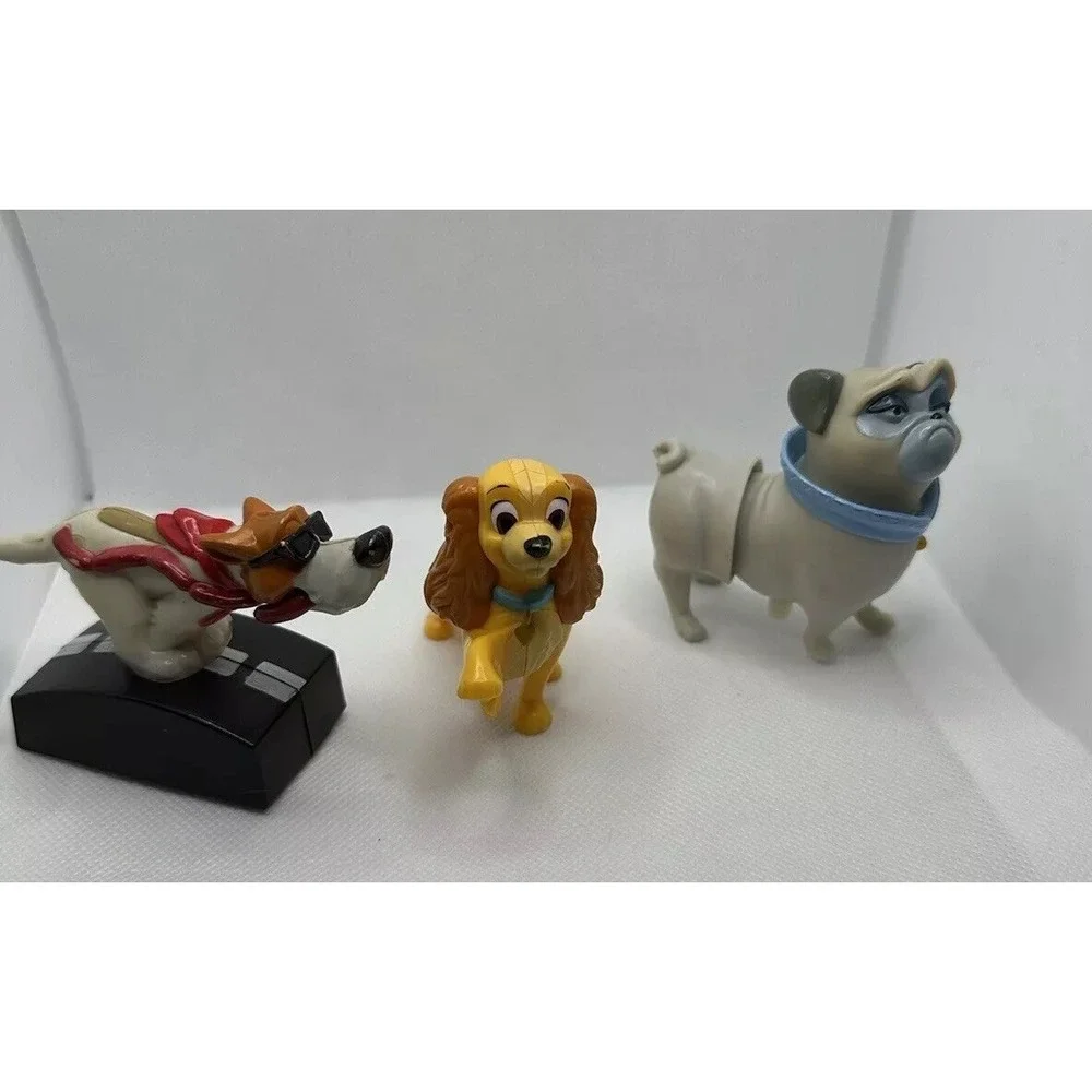 Lot of 3 Disney Dogs McDonald's Toys Vintage Lady Dodger Percy